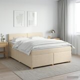 Boxspring krevet s madracem Krem 140 x 200 cm Tkanina | shoptok.hr