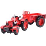  Metal Farm Tractor With Trailer Red 1:18 | Shoptok.si