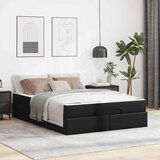 vidaXL Okvir kreveta s madracem Ostalo Crna 140 x 200 cm | shoptok.hr