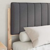  Krevetni okvir s tapiciranim uzglavljem Tamno siva 135 x 190 cm | shoptok.hr