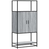 vidaXL Visoka ploča siva Sonoma 68x35x139 cm Konstruirano drvo i metal | shoptok.hr