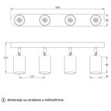  talia 84 spot lampa 4*GU10 crna | Eponuda.com