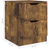 vidaXL noćni ormarići 2 kom boja dimljenog hrasta 40x40x50 cm iverica | shoptok.hr