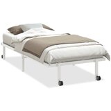 Maison Chic Posteljni okvir - Enojna postelja - Postelja za odrasle brez vzmetnice zložljiv beli 90x190 cm jeklo-J8298, (21762884) | Shoptok.si