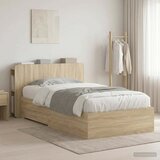  Okvir kreveta s pohranom s uzglavljem Hrast sonoma 80 x 200 cm | shoptok.hr