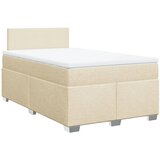  Krevet s oprugama i madracem krem 120 x 200 cm od tkanine | shoptok.hr