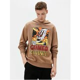 Koton Oversize Hoodie with Skull Printed Tag Detail cene