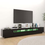 TV ormarić s LED svjetlima crni 260 x 35 x 40 cm | shoptok.hr