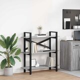 vidaXL Knjižna polica Siva Sonoma 100 x 33,5 x 102 cm Konstruiran les | Shoptok.si