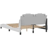 Okvir kreveta s LED svjetlima bijeli 140x190 cm od umjetne kože | shoptok.hr