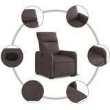 vidaXL Naslonjač na podizanje tamnosmeđi od tkanine | shoptok.hr