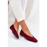Boto Classic Ballet Flats Made Of Eco Suede Burgundy Osallin | shoptok.hr