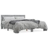 vidaXL Okvir kreveta boja hrasta 160x200 cm konstruirano drvo i metal | shoptok.hr
