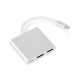 Cablexpert Adapter USB-C 3-in-1, USB-C, HDMI, USB-A svetlo siv, (20444597) | Shoptok.si