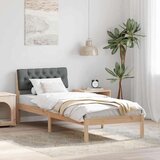  Okvir kreveta smeđe i tamnosivo 75 x 190 cm Masivna borovina | shoptok.hr