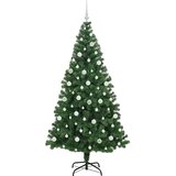 vidaXL Umjetno božićno drvce Zelena 210 cm PVC i Čelik i Plastika | shoptok.hr