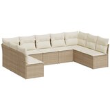  The Living Store Vrtna garnitura 9-delna z blazinami bež poli ratan - Vrtna Sedežna Garniture, (21449624) | Shoptok.si