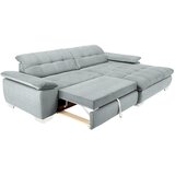 CARRYHOME KOTNA SEDEŽNA GARNITURA, mikrovlakna platinaste barve | Shoptok.si