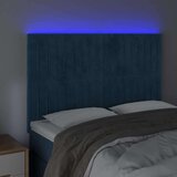  Posteljno vzglavje temno modro 144x5x118/128 cm žamet, (20934065) | Shoptok.si