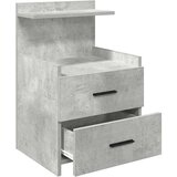 vidaXL Noćni ormarić s 2 ladice, betonsko siva 40x36,5x62 cm | shoptok.hr