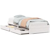 vidaXL Okvir kreveta bez madraca bijeli 90 x 190 cm masivna borovina | shoptok.hr