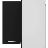vidaXL viseča kotna omarica črna 57x57x60 cm iverna plošča | Shoptok.si