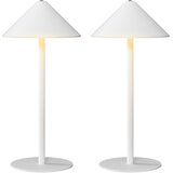 HOMCOM namizna svetilka kovina 15D x 15Š x 31,5V cm belo, (5000242779) Cene