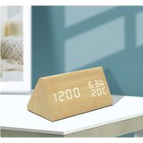 Venisymlis Digitalna Budilka Led Lesena Budilka Potovalna Budilka Z 2 Alarmoma/Prikazom Temperature/Vlažnosti, 3 Svetlosti, Nočna Omarica Za Spalnico, (22060465) | Shoptok.si
