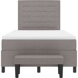  Krevet na podnici s madracem i klupom taupe 120x200 cm tkanina | shoptok.hr