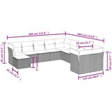  11-dijelni set vrtnih sofa od poliratana s jastucima bež | shoptok.hr