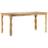  Blagovaonski stol od masivnog obnovljenog drva 160 x 80 x 76 cm | shoptok.hr