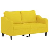 vidaXL Sedežna garnitura z blazinami 2-delna svetlo rumeno blago, (20925608) | Shoptok.si