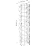 vidaXL gabionske povišene gredice 3 kom 30 x 30 x 150 cm željezne | shoptok.hr