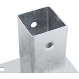  Postolja za stupove kvadratna 4 kom 71x71 mm pocinčani čelik | shoptok.hr