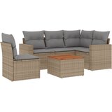  6-dijelni set vrtnih sofa s jastucima bež od poliratana | shoptok.hr