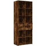 Maison Chic Visoka omara - Komoda - Predalnik dimljen 70x42,5x185 cm hrast inženirski les, (21719421) Cene