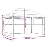 Šator za svadbe - šator za zabave Sivo-smeđa 279 x 410 x 315 cm Oxford tkanina | shoptok.hr