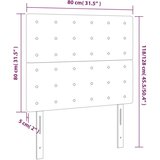  Uzglavlja 2 kom smeđesivi 80x5x78/88 cm od tkanine | shoptok.hr