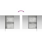  Kupaonski ormar s ogledalom Betonski sivi 100 x 14,5 x 70 cm | shoptok.hr