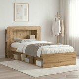  Okvir kreveta s pohranom s uzglavljem Hrast artisan 90 x 200 cm | Eponuda.com