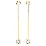 Victoria Cruz minimal crystal gold mindjuše sa swarovski kristalima ( a3260-07dt ) Cene