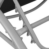  Ležaljka za sunčanje sa suncobranom aluminijum crna | shoptok.hr
