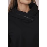 Kesi Women's sweatshirt with a zipper on the hood black | shoptok.hr
