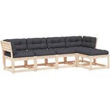  5-dijelni set vrtnih sofa od masivne borovine s jastucima | shoptok.hr