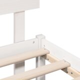 vidaXL Beli posteljni okvir z naslonom 140x190 cm trdi bor | Shoptok.si
