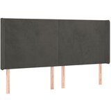Maison Chic vzglavna omarica - nočna omarica - posteljna omarica z ušesi temno sivo 163x16x118/128 cm žamet, (21710550) | Shoptok.si