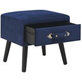 The Living Store Nočna omarica žamet 40x35x40 cm modra - Nočna Omarica, (21420944) | Shoptok.si