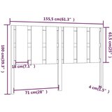 vidaXL uzglavlje za krevet boja meda 155,5x4x100 cm masivna borovina | shoptok.hr