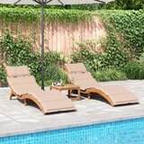  Ležaljke za sunčanje s jastucima 2 kom bež drvo bagrema | Eponuda.ba