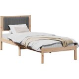  Posteljni okvir z oblazinjenim vzglavjem Temno siva 75 x 190 cm, (5000084066) | Shoptok.si